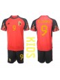 Belgie Romelu Lukaku #9 Domácí dres pro děti MS 2022 Krátký Rukáv (+ trenýrky)